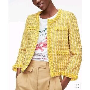 J Crew Collection Lady Jacket in English Golden Tweed 14